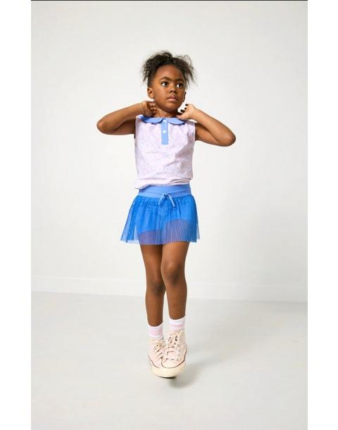 Pleated Skort - Sky Blue