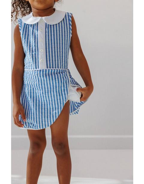 Court Dress - Seersucker Stripe