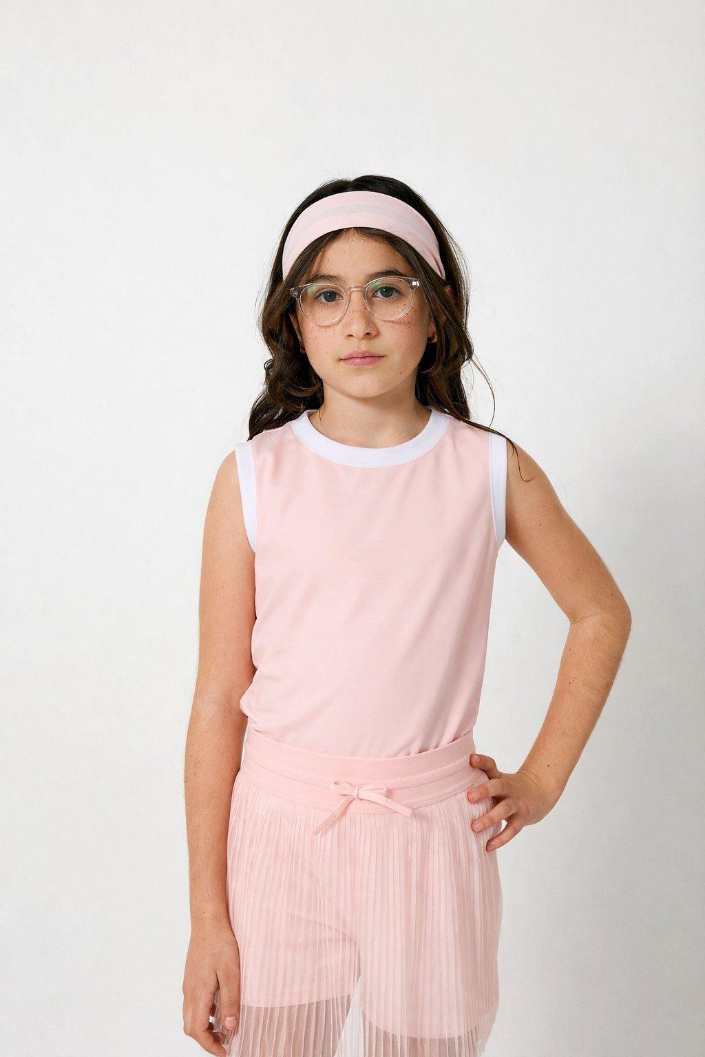 Girls Muscle Tank - Pink image number 1