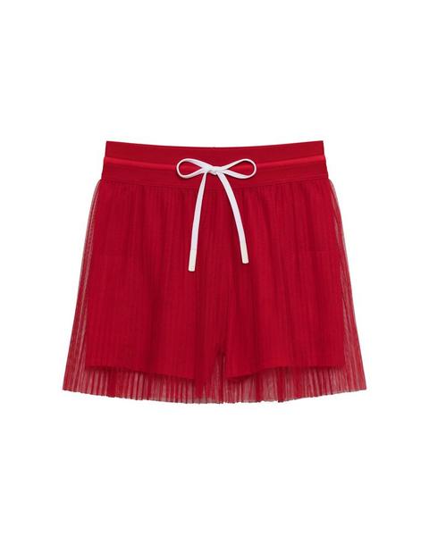 Pleated Skort - Red