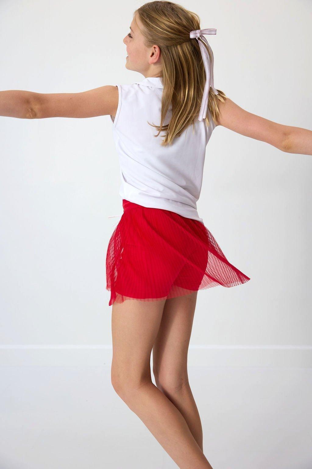 Pleated Skort - Red image number 3