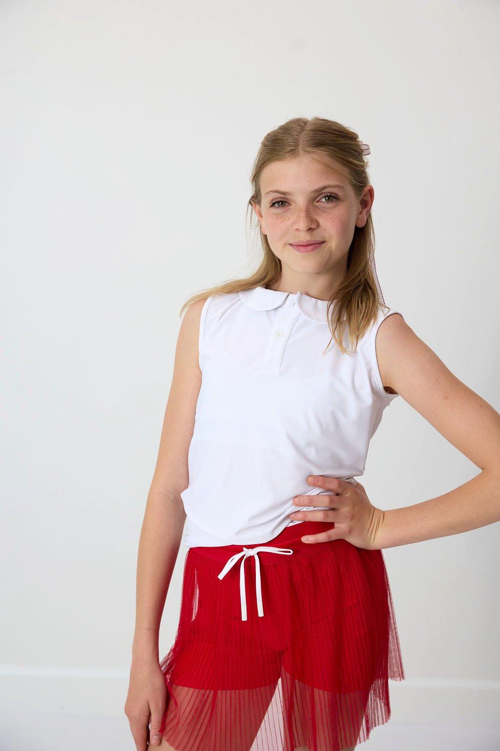 Pleated Skort - Red image number 4