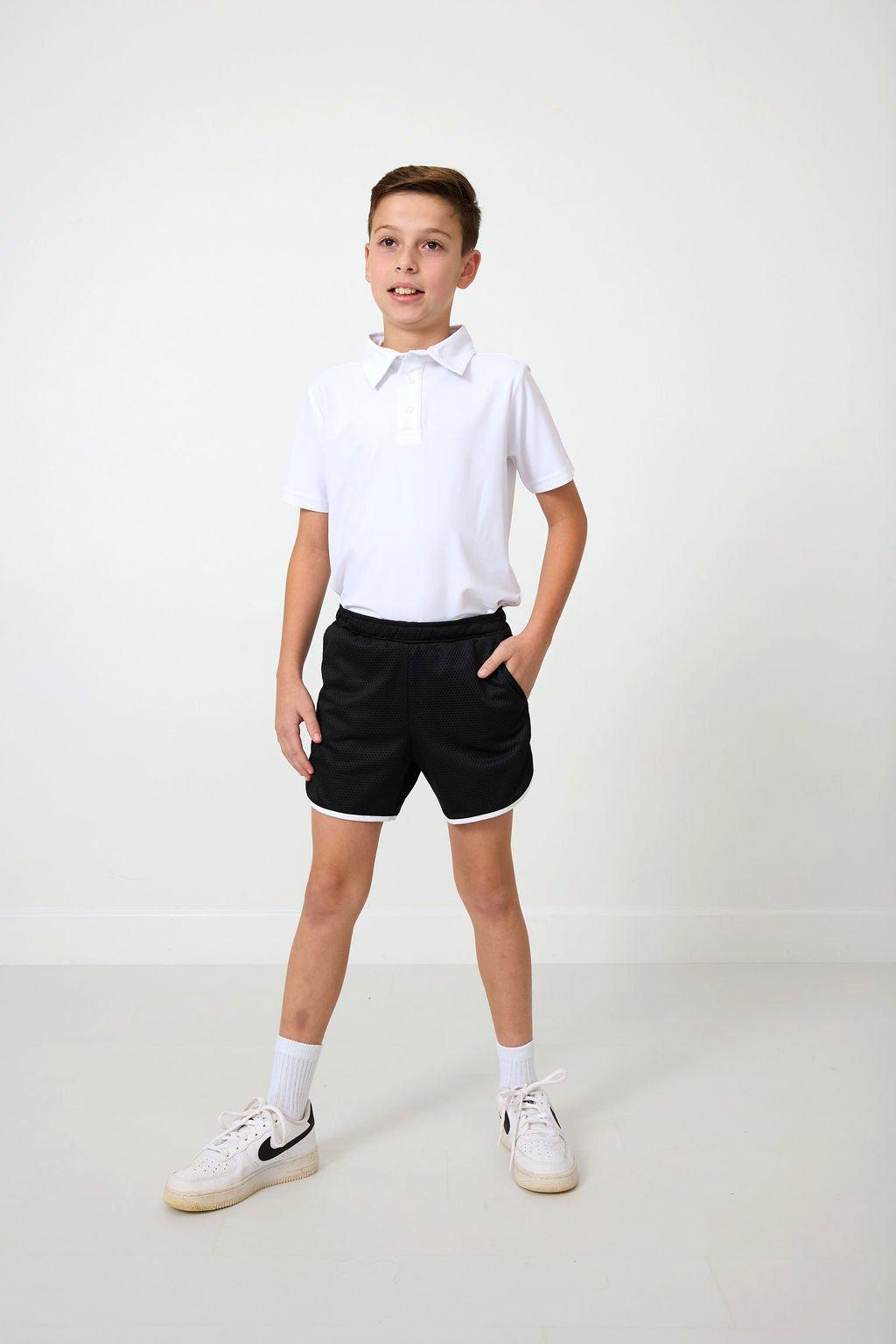 Boys Retro Mesh Super Short - Black image number 3