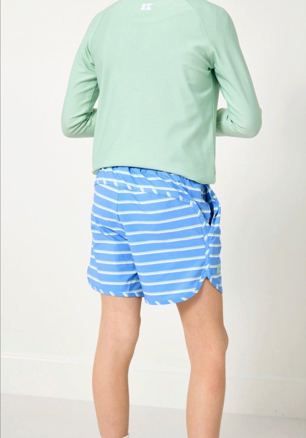 Boys Super Short - Sky Blue Stripe image number 2