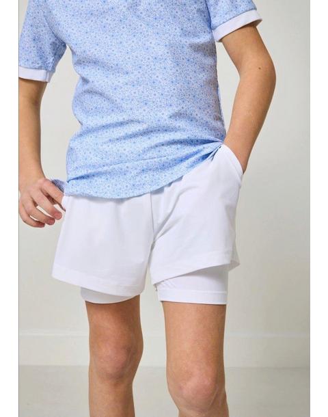 Boys Running Short - White