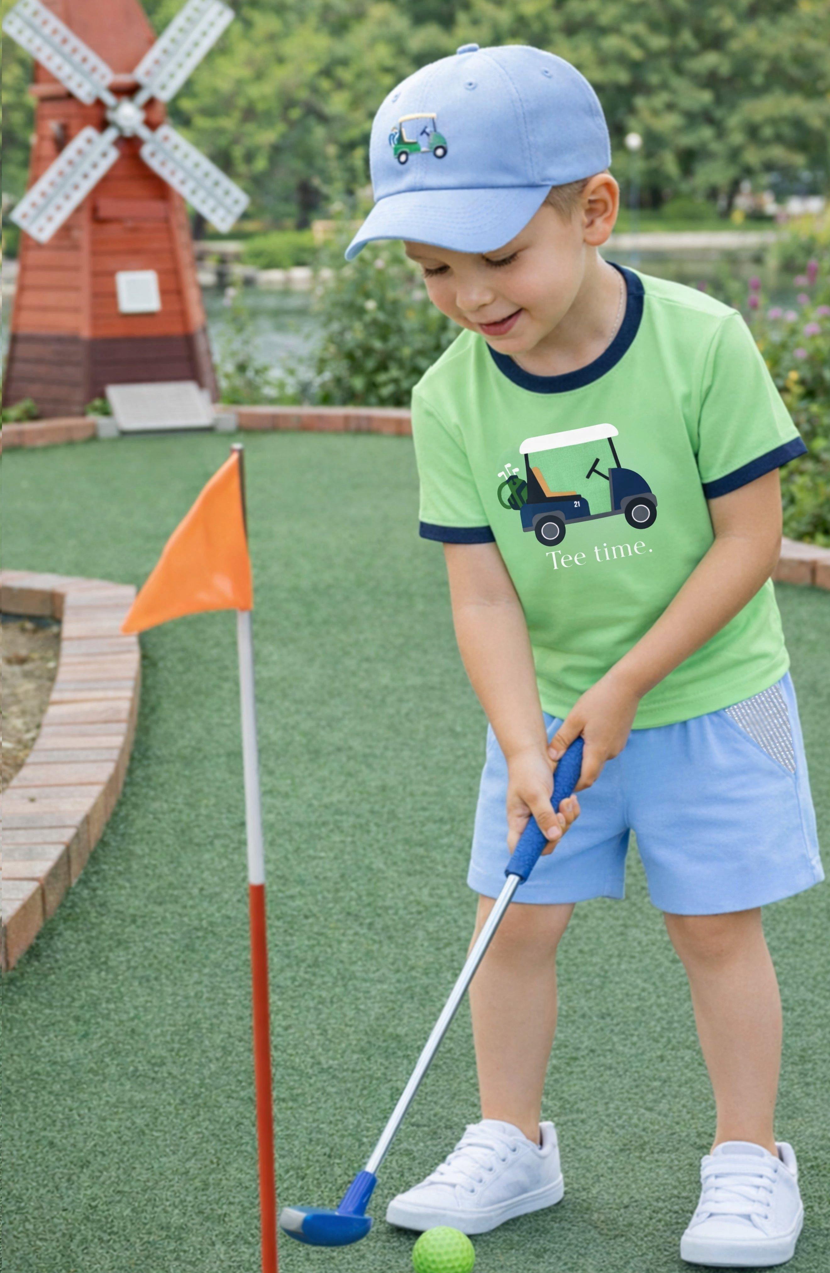 Tee Time T-Shirt, Green & Blue image number 1