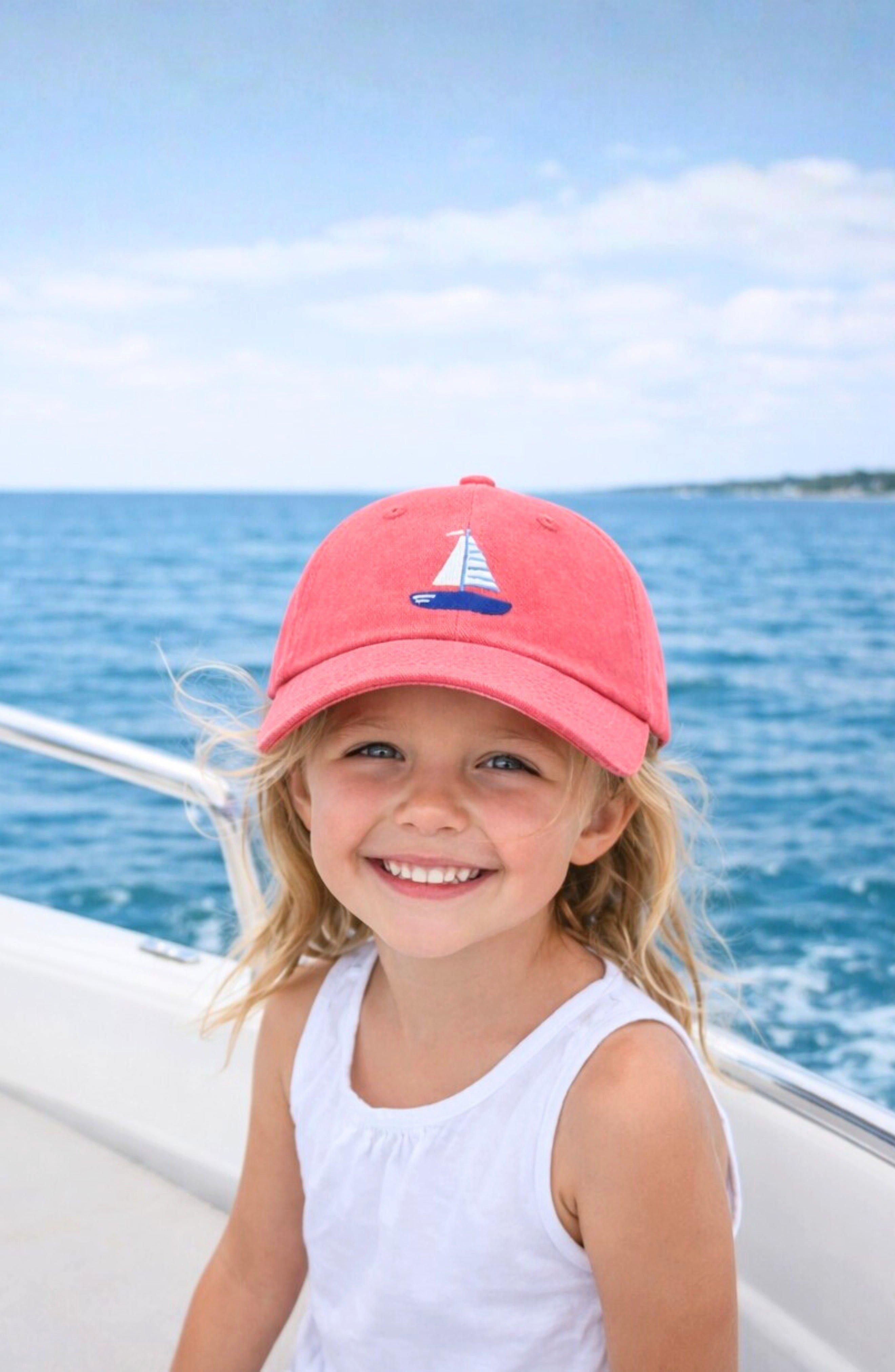 Sailboat Bow Baseball Hat, Pink image number 1