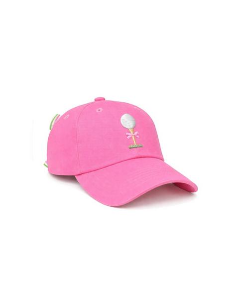 Tee Time Bow Baseball Hat, Pink