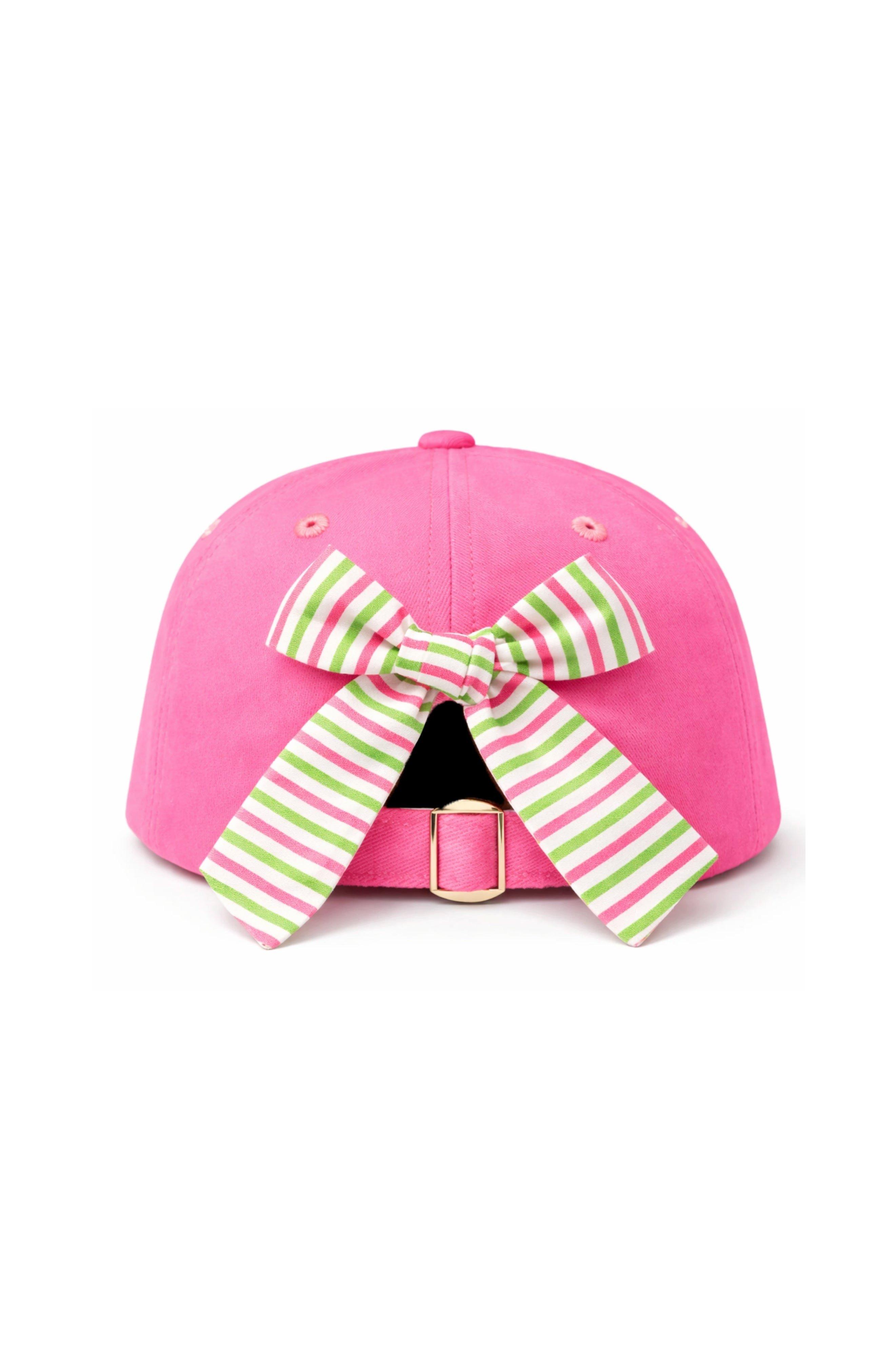 Tee Time Bow Baseball Hat, Pink image number 2