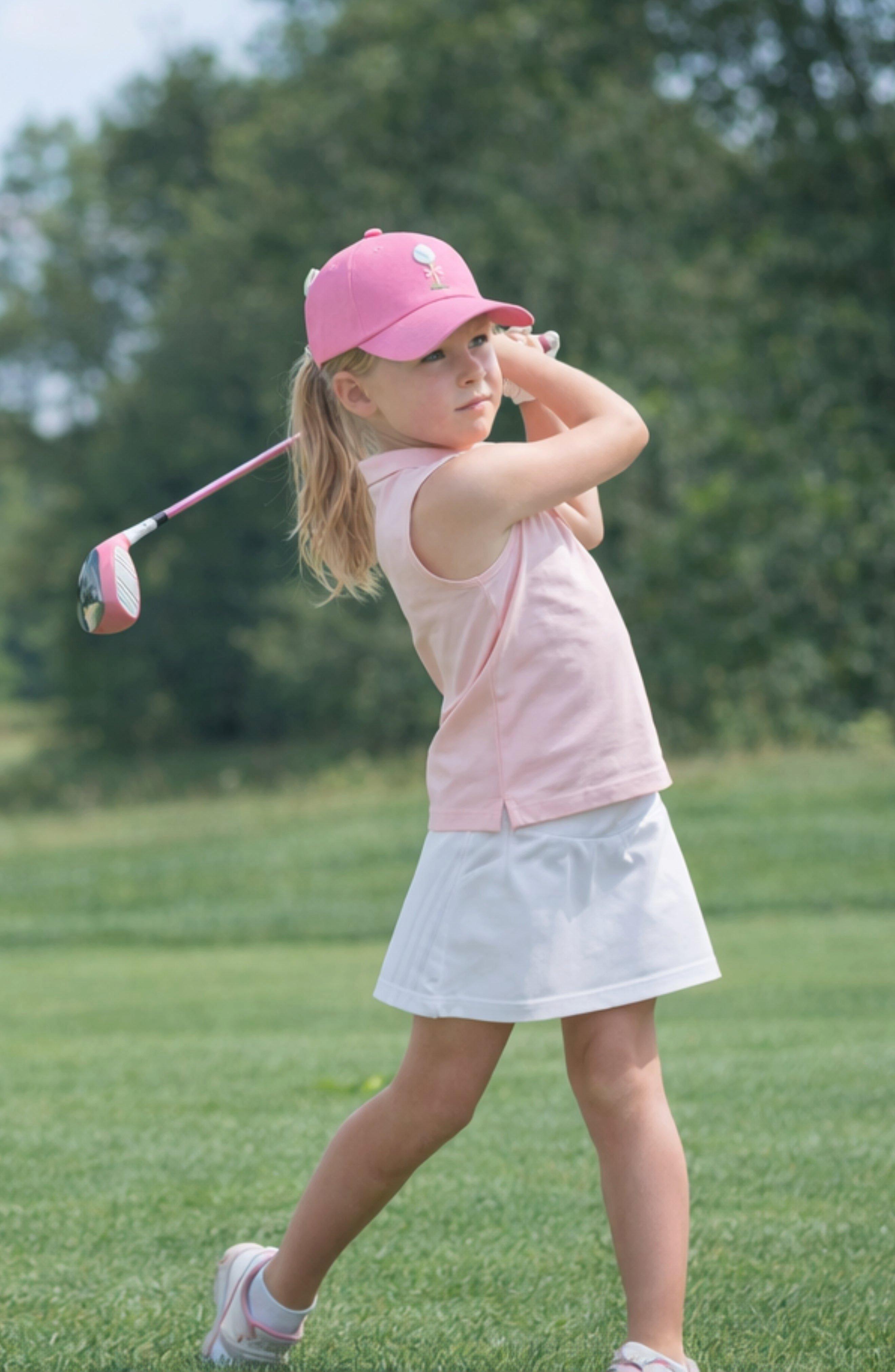Tee Time Bow Baseball Hat, Pink image number 1