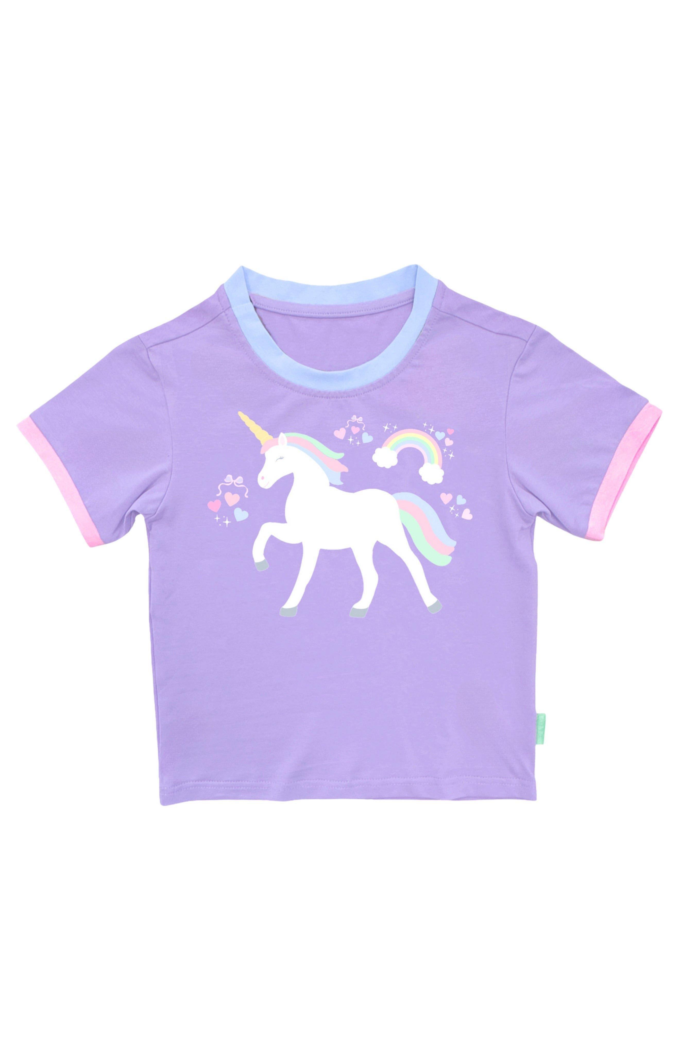 Rainbow Unicorn T-Shirt, Purple image number 0