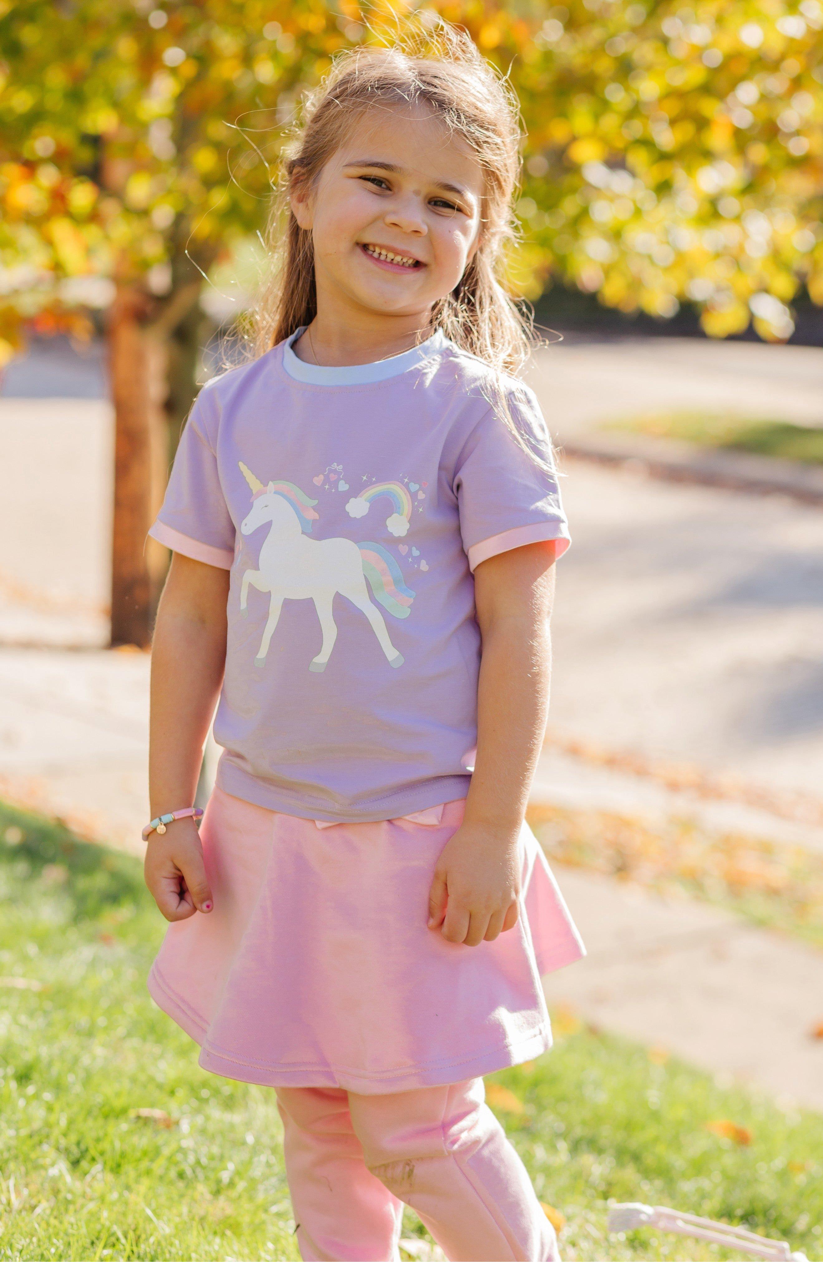 Rainbow Unicorn T-Shirt, Purple