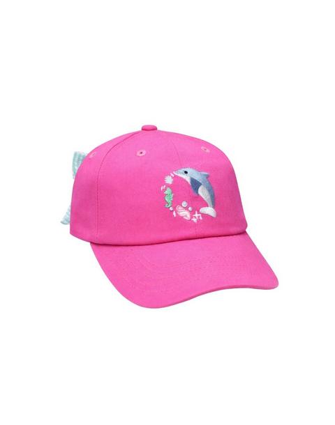 Dolphin Daydream Bow Baseball Hat, Pink
