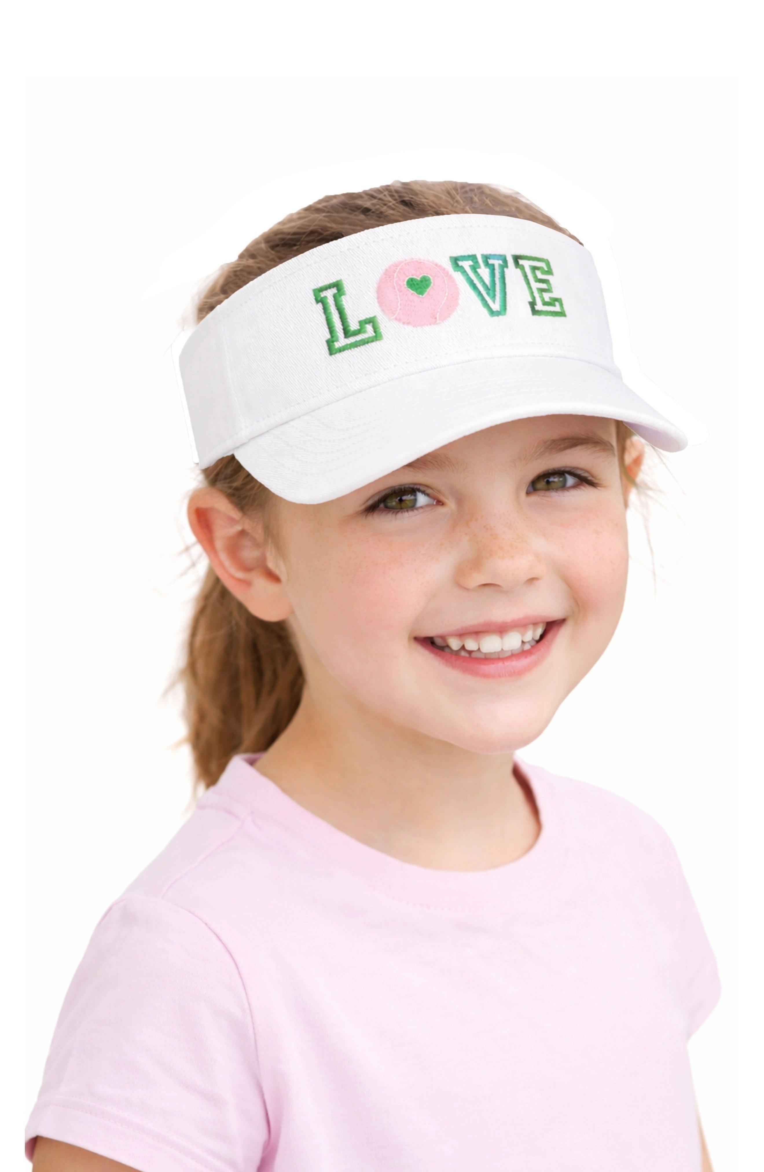 Love Tennis Bow Visor, White image number 1