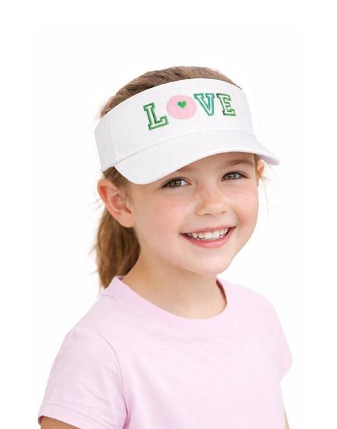 Love Tennis Bow Visor, White