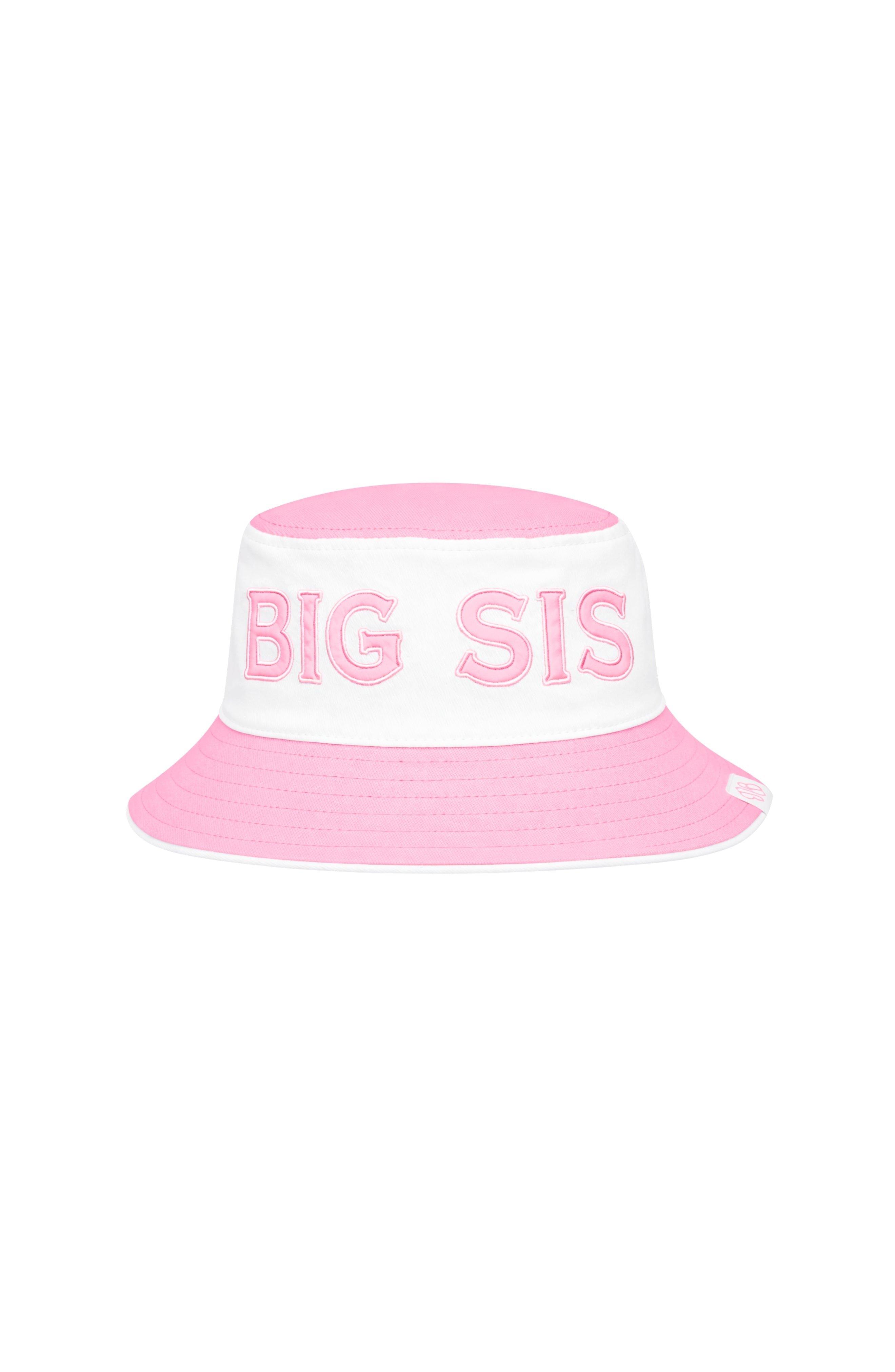 Big Sis Bucket Hat, Pink & White image number 0
