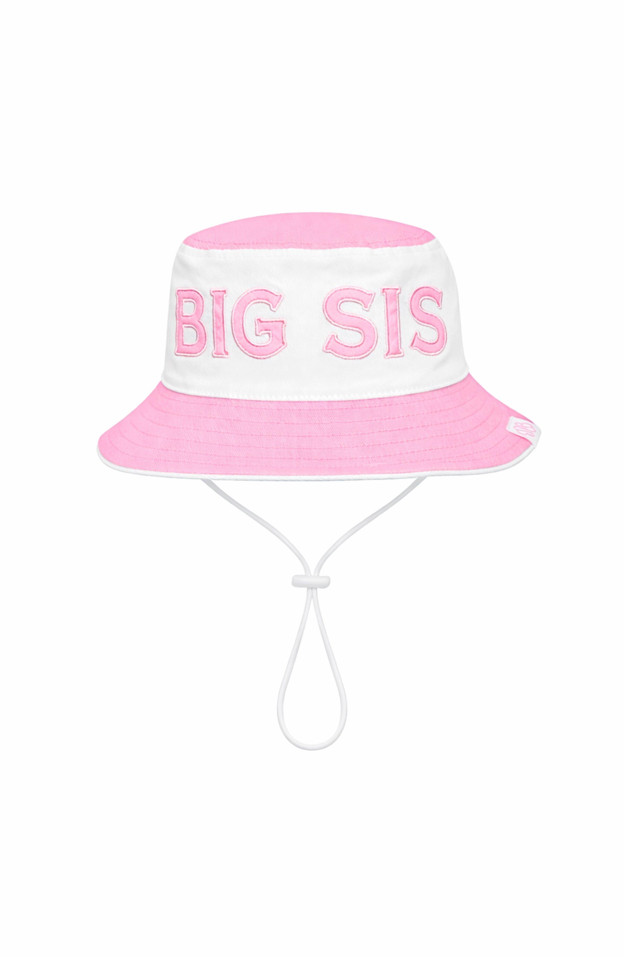 Big Sis Bucket Hat, Pink & White image number 2