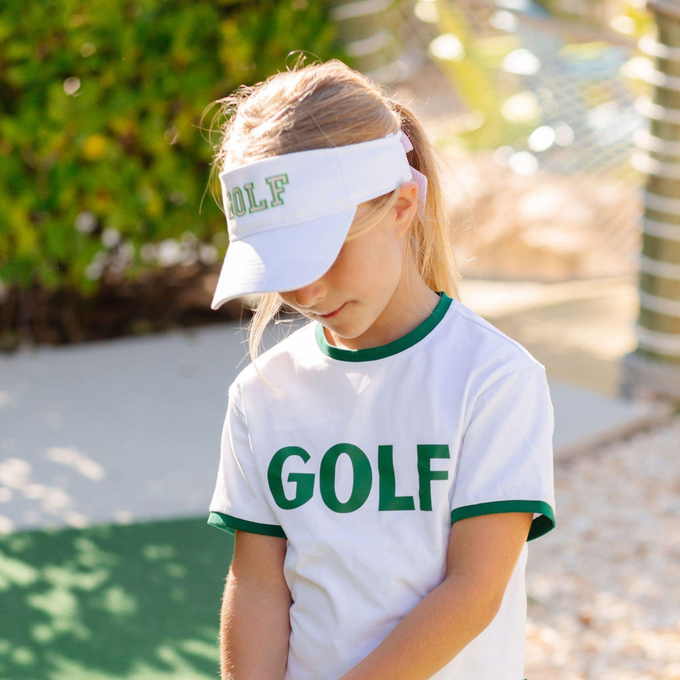 Golf Bow Visor, White & Pink image number 1