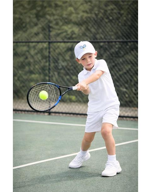 Tennis Baseball Hat, White