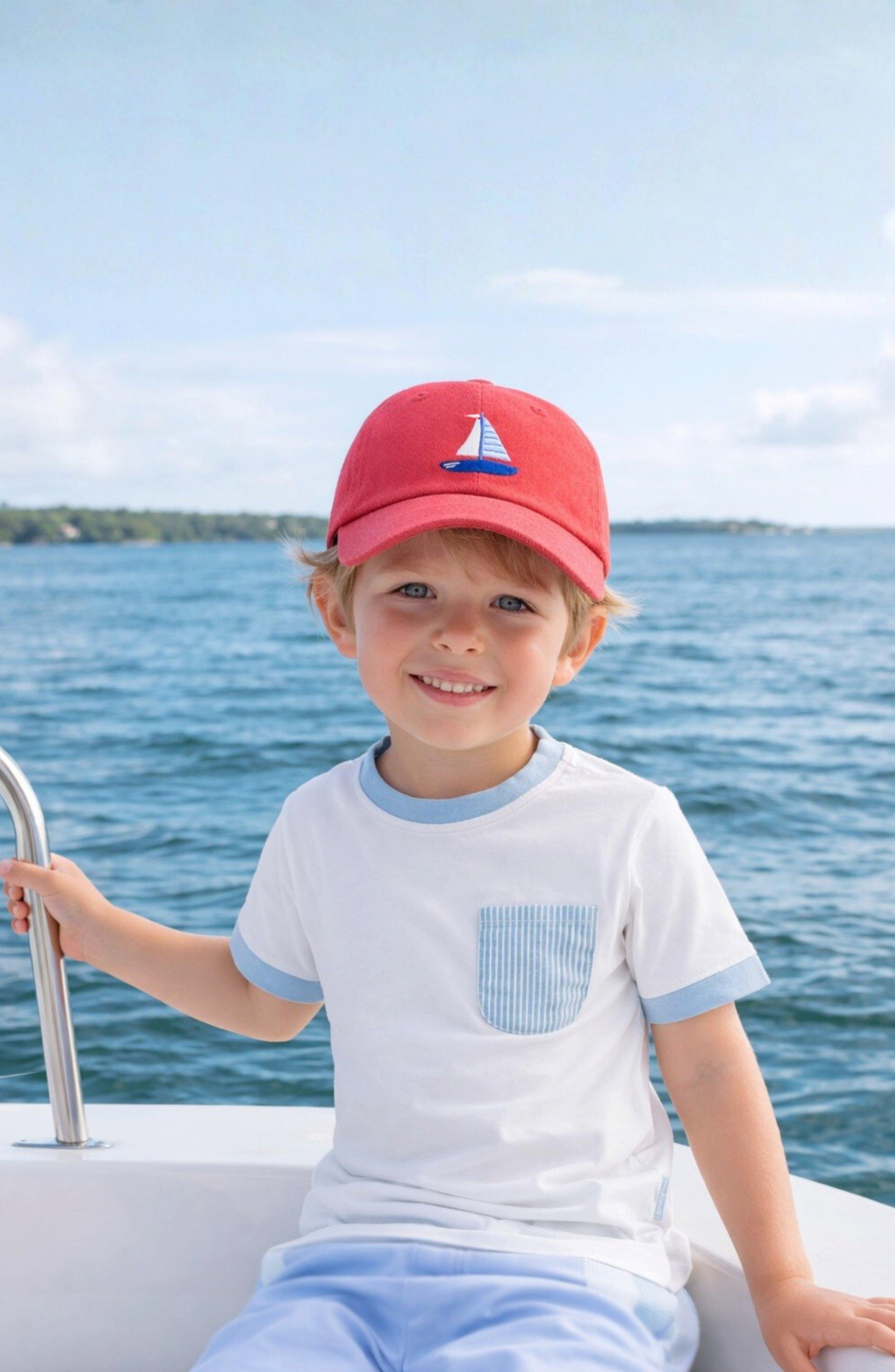 Sailboat Baseball Hat, Pink image number 1