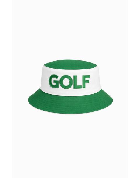 Golf Bucket Hat, Green & White