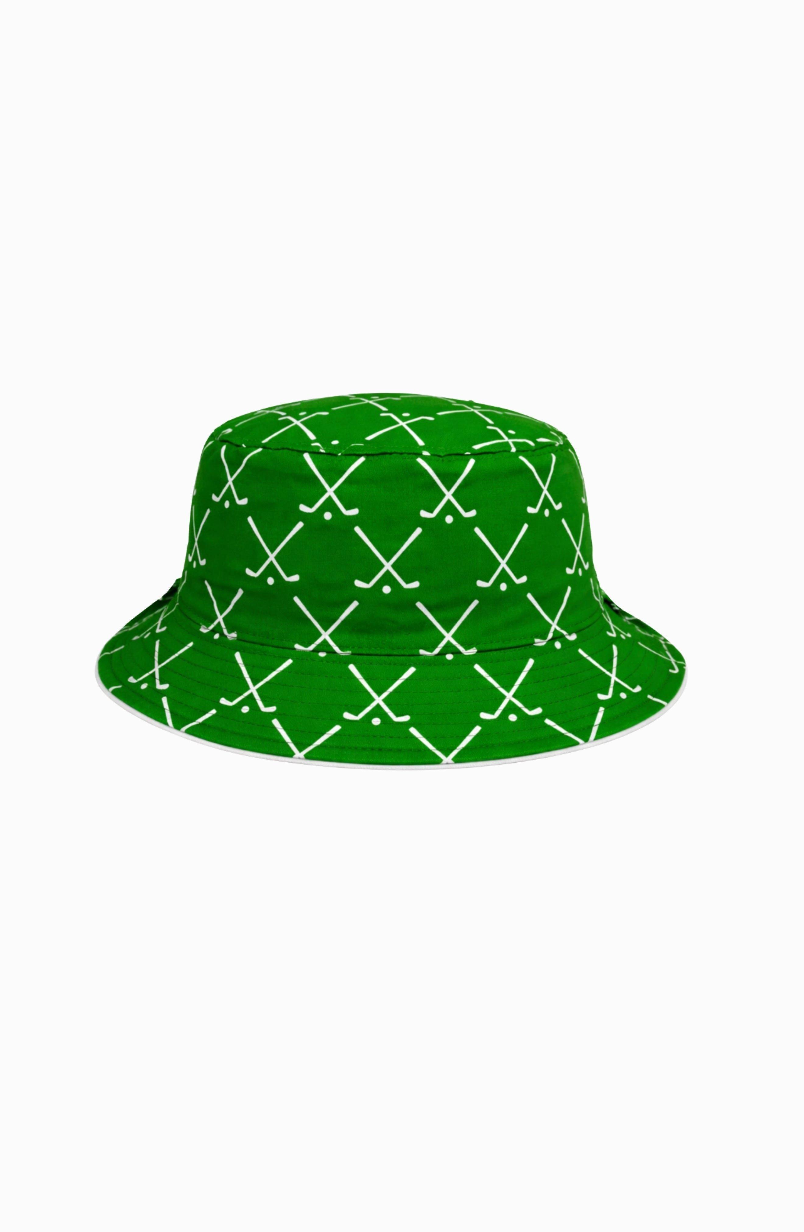 Golf Bucket Hat, Green & White image number 3