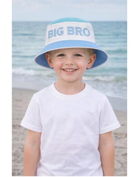 Big Bro Bucket Hat, Blue & White
