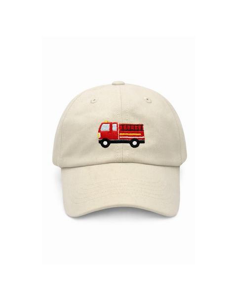 Firetruck Baseball Hat, Beige