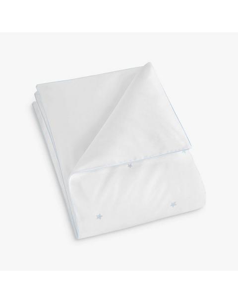 Embroidered Stars Baby Duvet Set - Blue