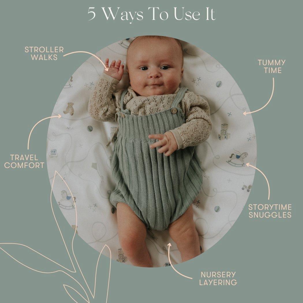 Embroidered Stars Baby Duvet Set - Blue image number 4