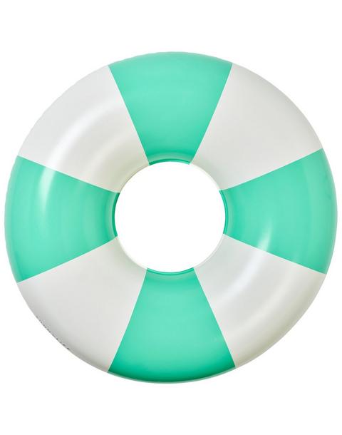 Tube Pool Ring: Zest - Neon Green Stripe