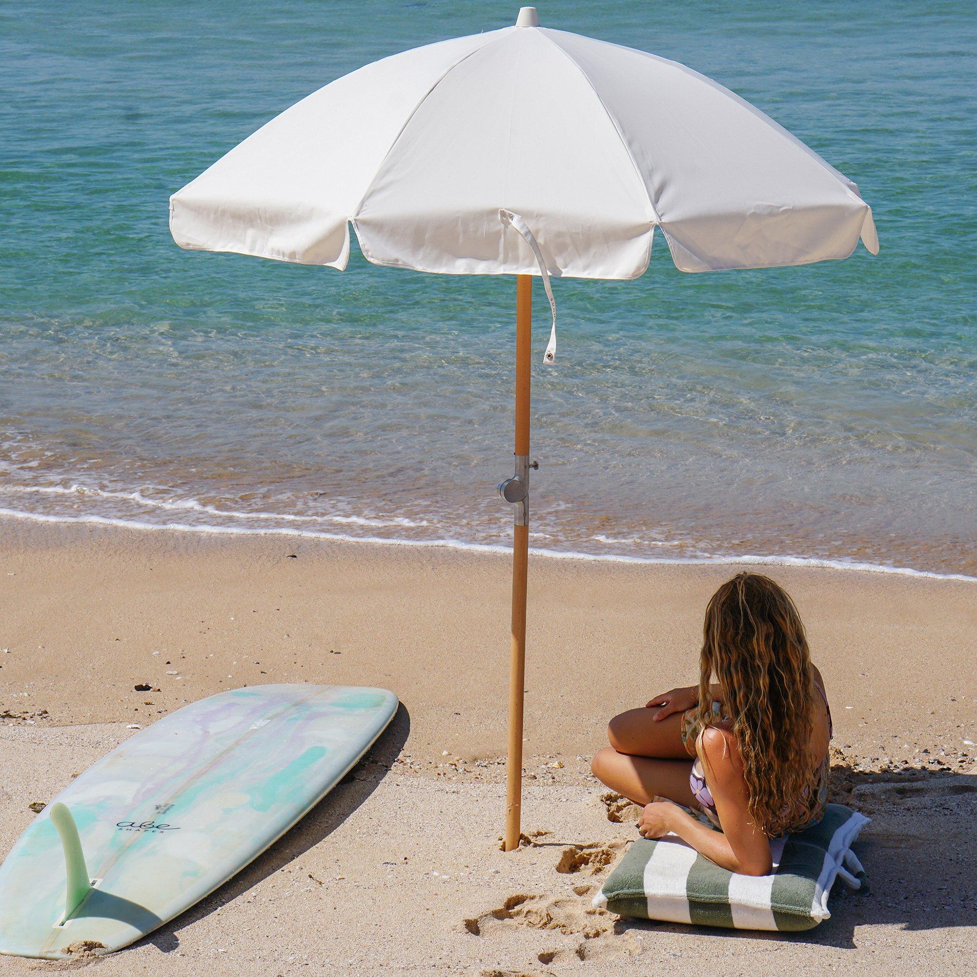Luxe Beach Umbrella: Cream image number 3