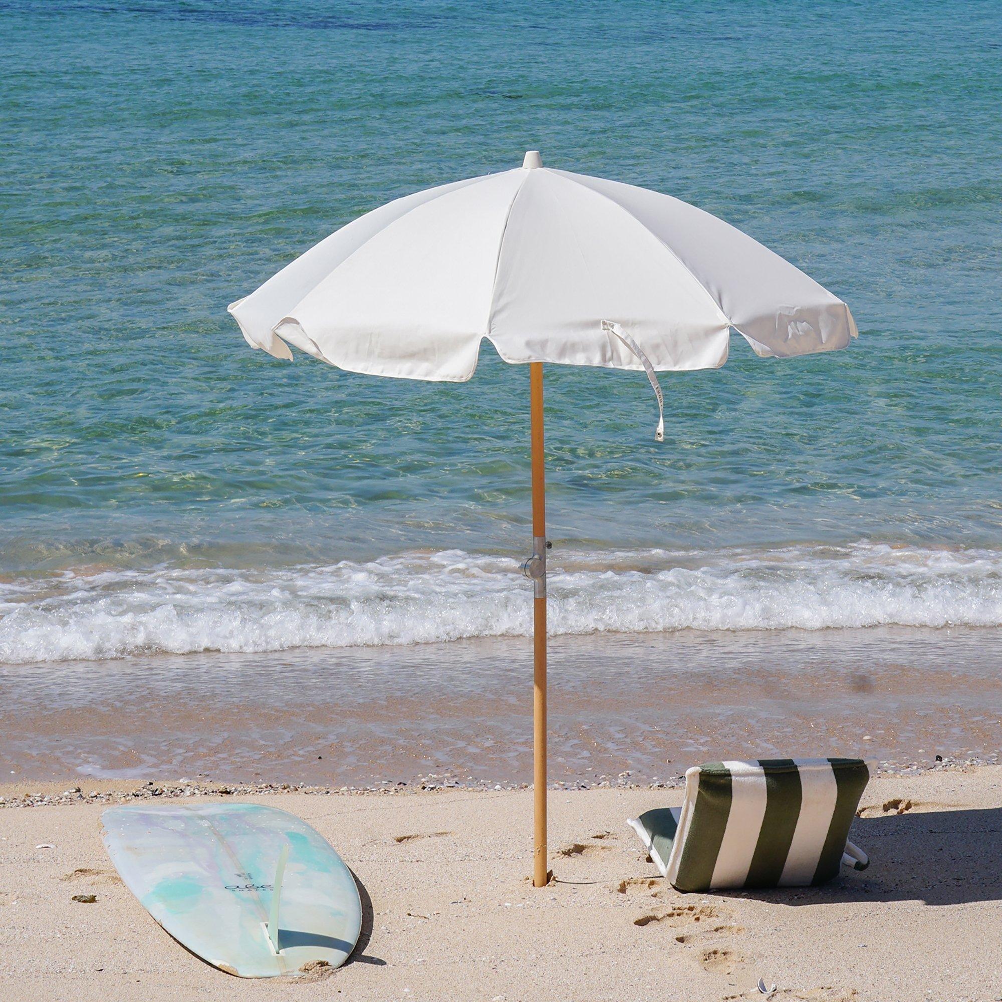 Luxe Beach Umbrella: Cream image number 1
