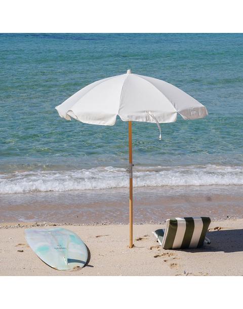 Luxe Beach Umbrella: Cream