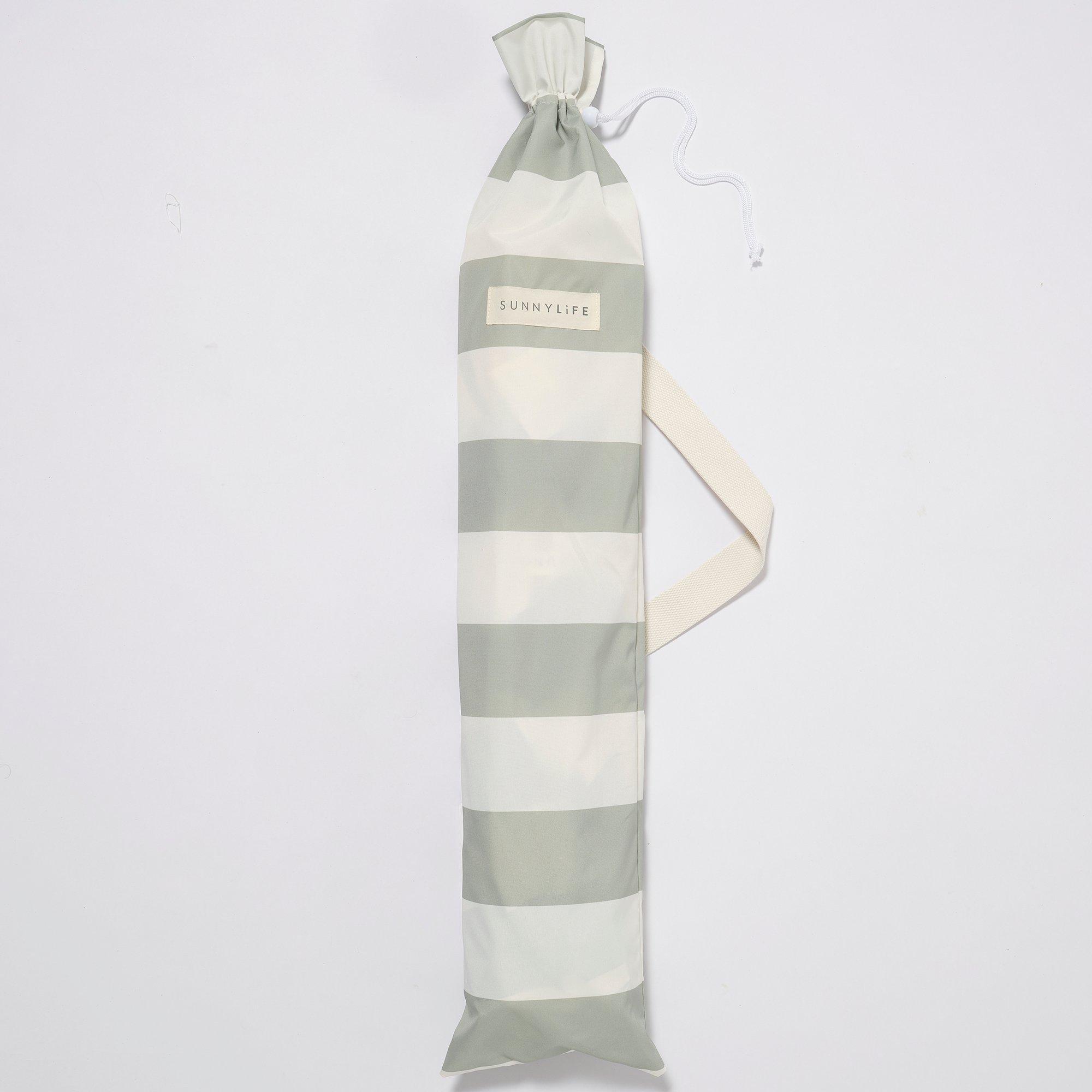 Compact Beach Umbrella: Sea Sage Stripe image number 3