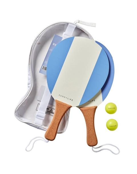 Vintage Beach Paddles: La Mer Med Blue