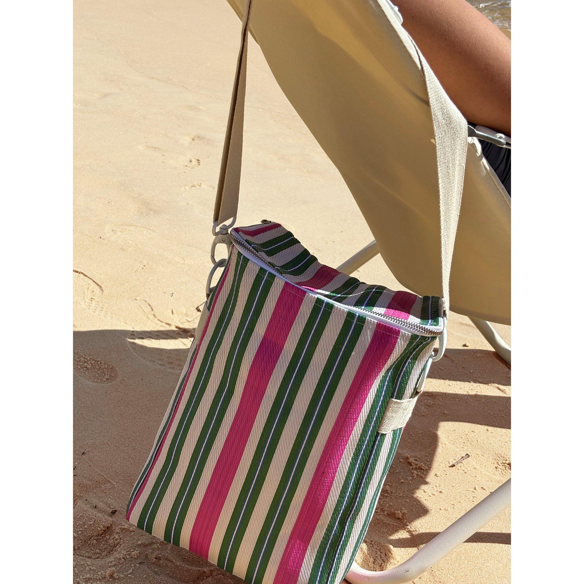 Recycled Nylon: Drinks Cooler Bag - Seagrass Green image number 2