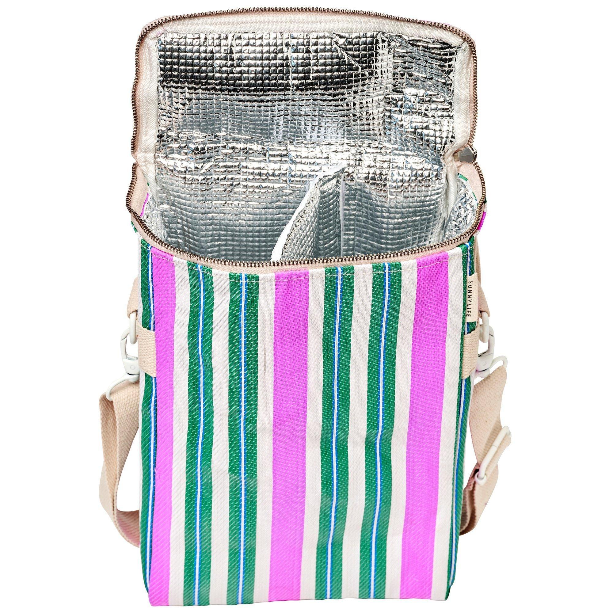 Recycled Nylon: Drinks Cooler Bag - Seagrass Green