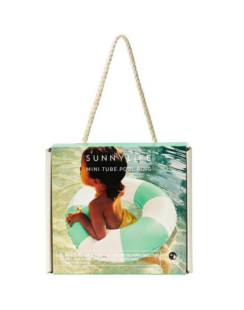 Mini Tube Pool Ring: Zest Green Stripe