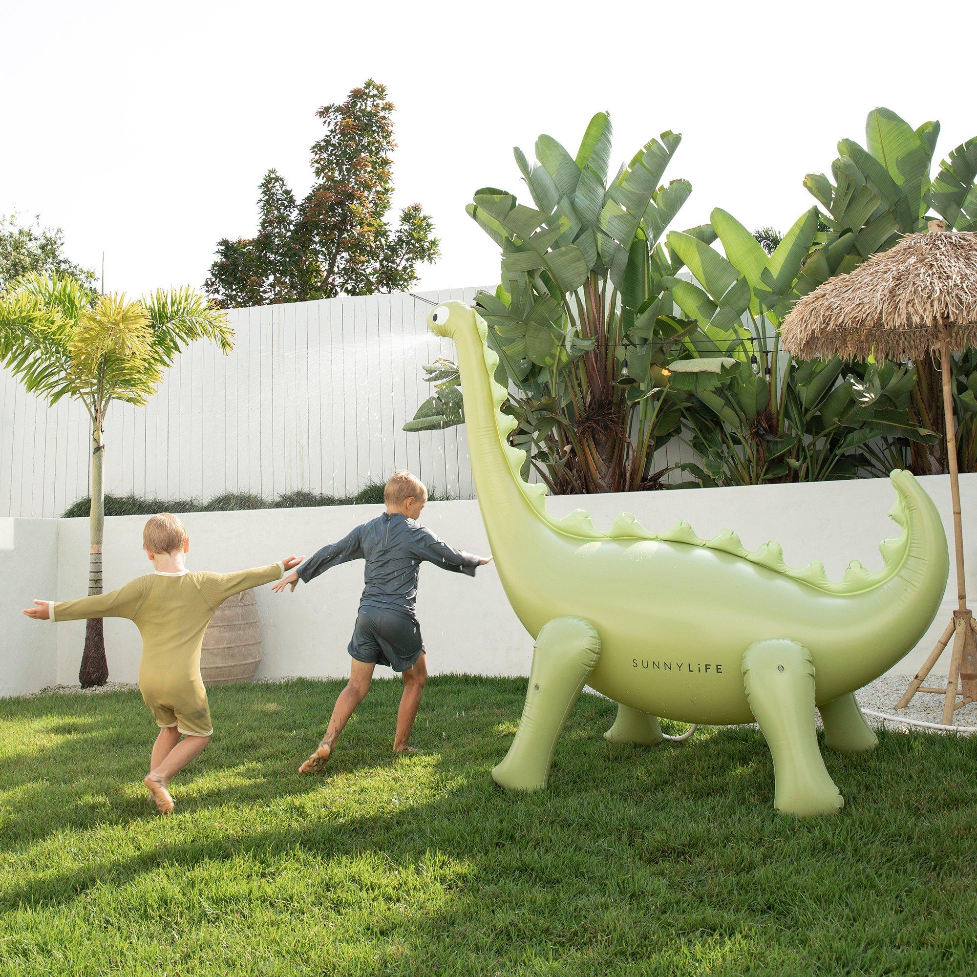 Inflatable Giant Sprinkler: Into the Wild - Khaki Dino image number 2