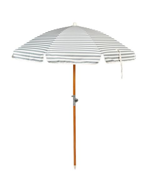 Luxe Beach Umbrella: Seagrass Stripe