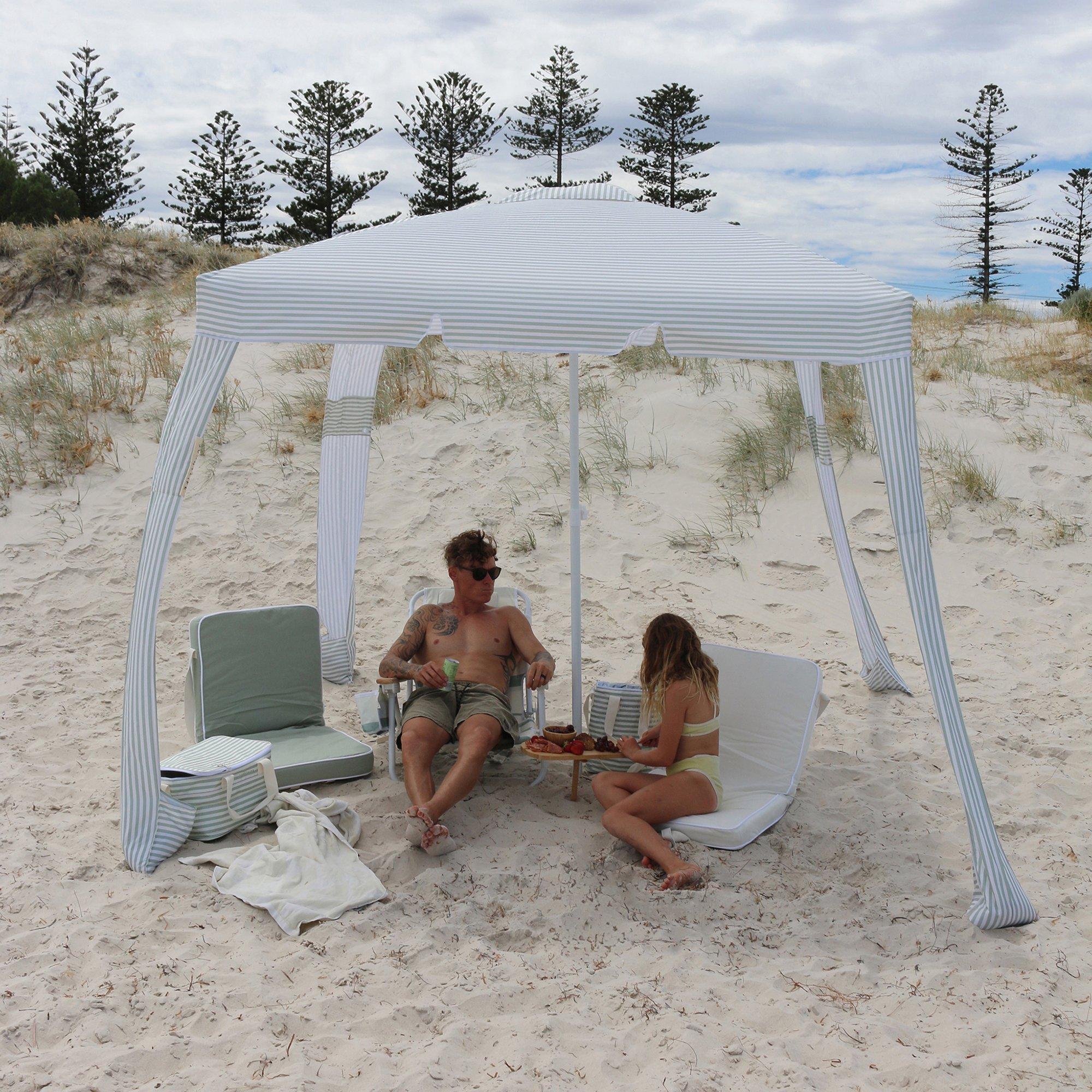 Beach Cabana: Sea Sage Stripe image number 1