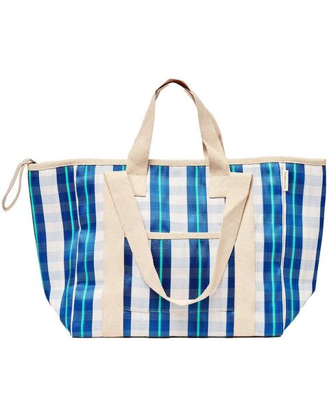 Recycled Nylon: Cooler Tote - La Mer Blue Neon