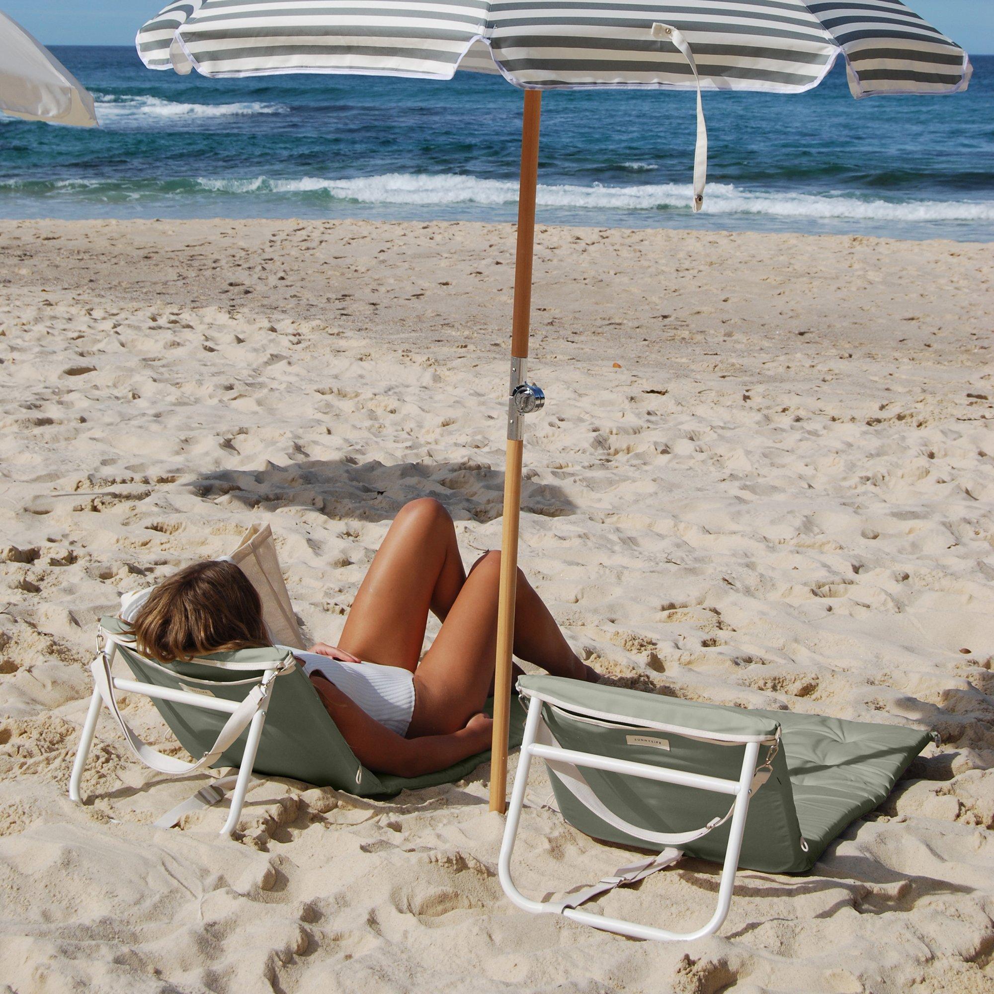Reclining Beach Chair: Seagrass image number 4