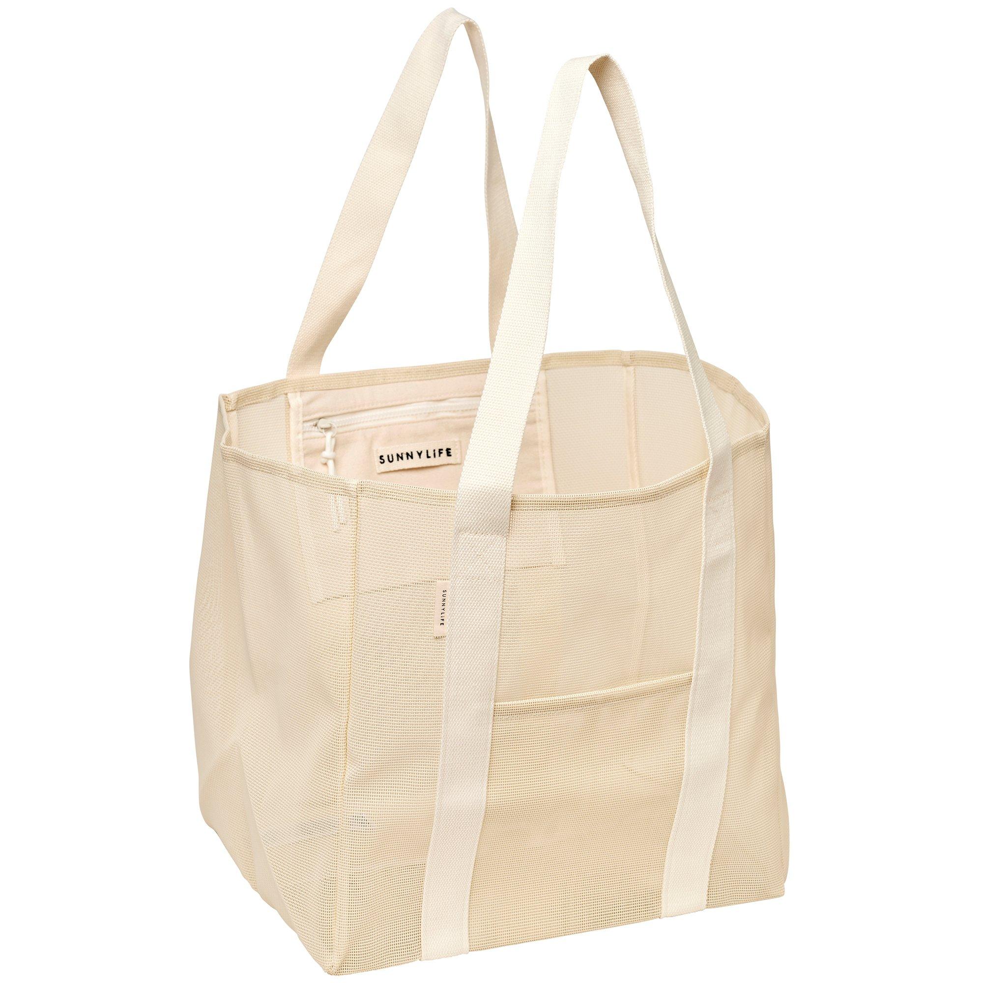 Mesh Beach Bag: Oyster Cream image number 1
