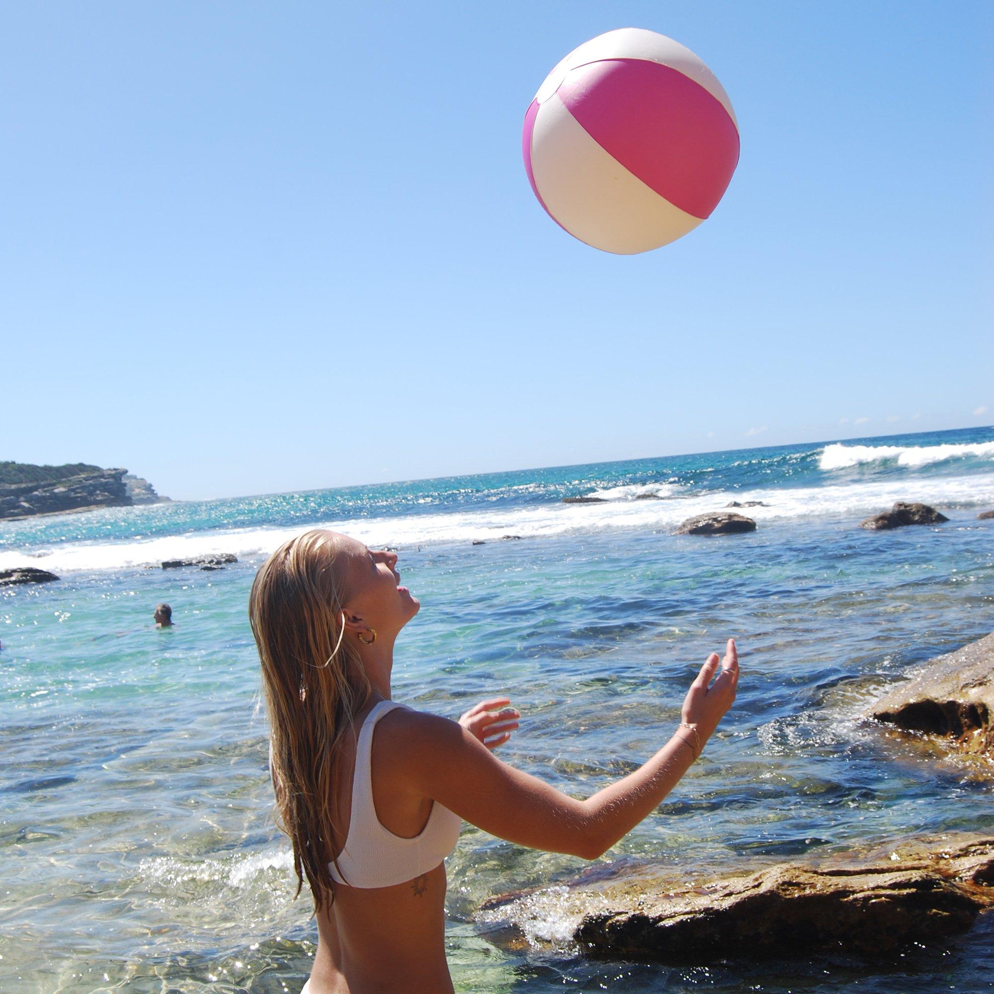 Inflatable Beach Ball: Zest Magenta image number 3