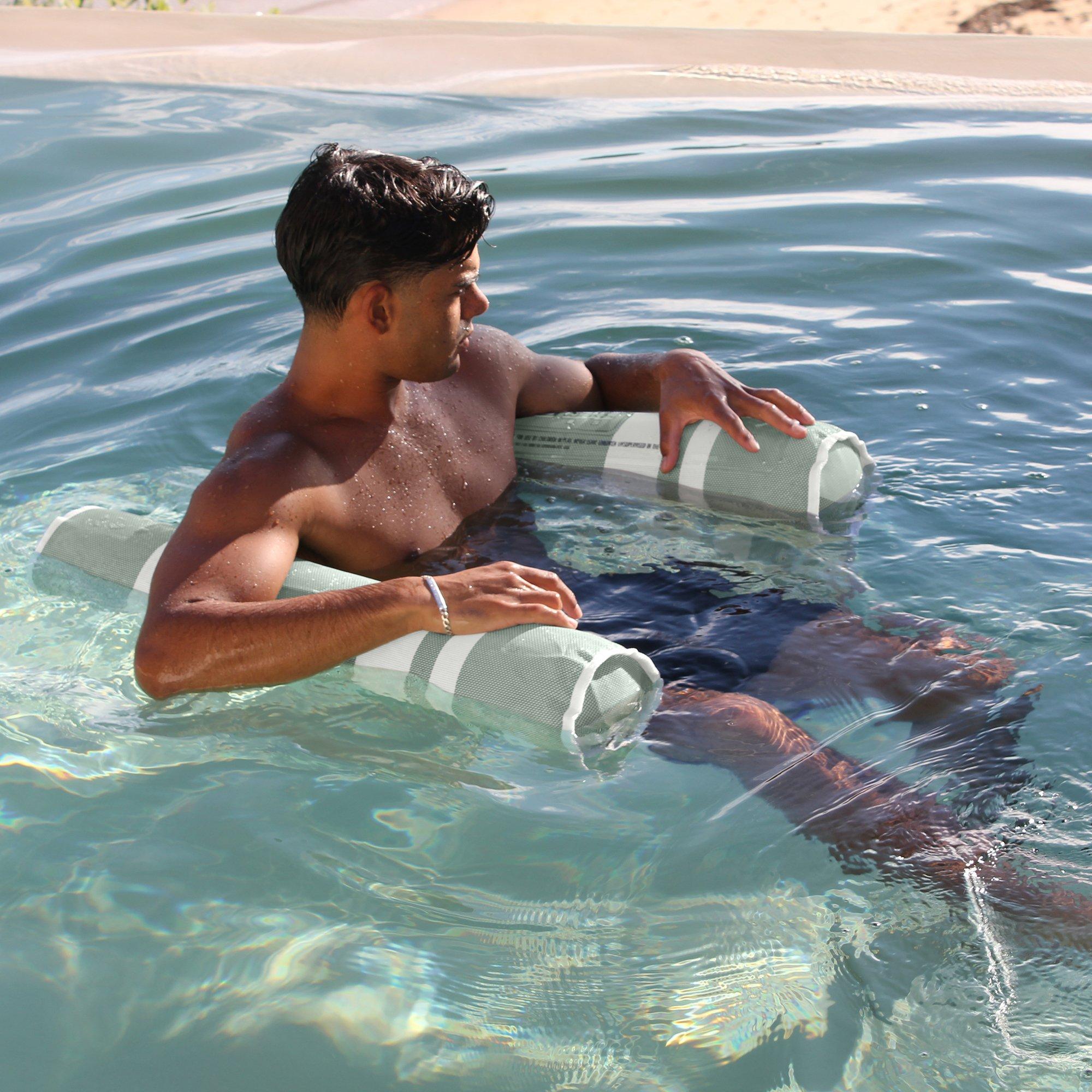 Mesh Hammock Float: Seagrass Stripe image number 3