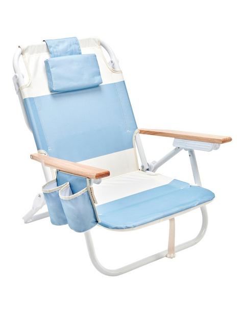 Deluxe Beach Chair: La Mer Med Blue Block