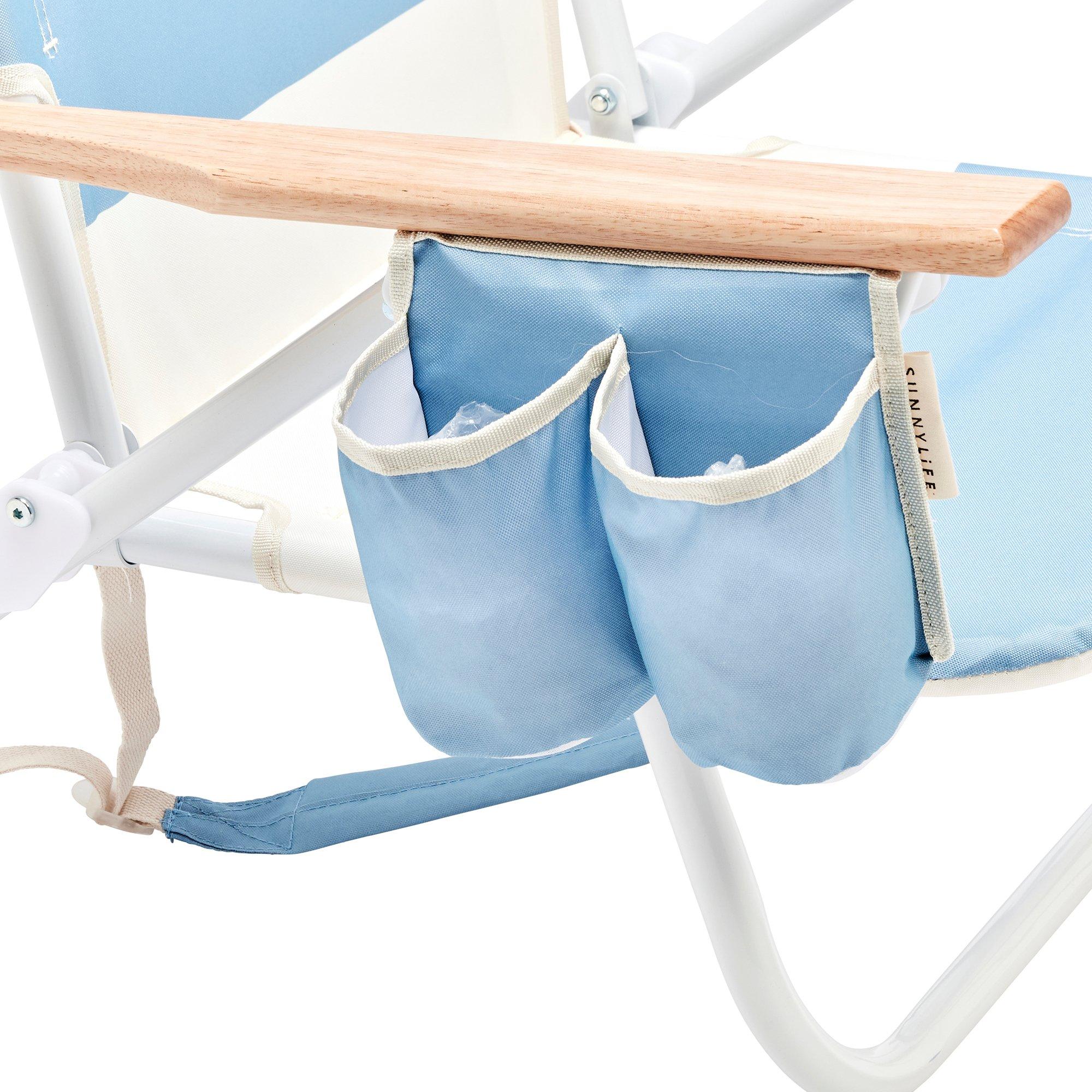 Deluxe Beach Chair: La Mer Med Blue Block image number 2
