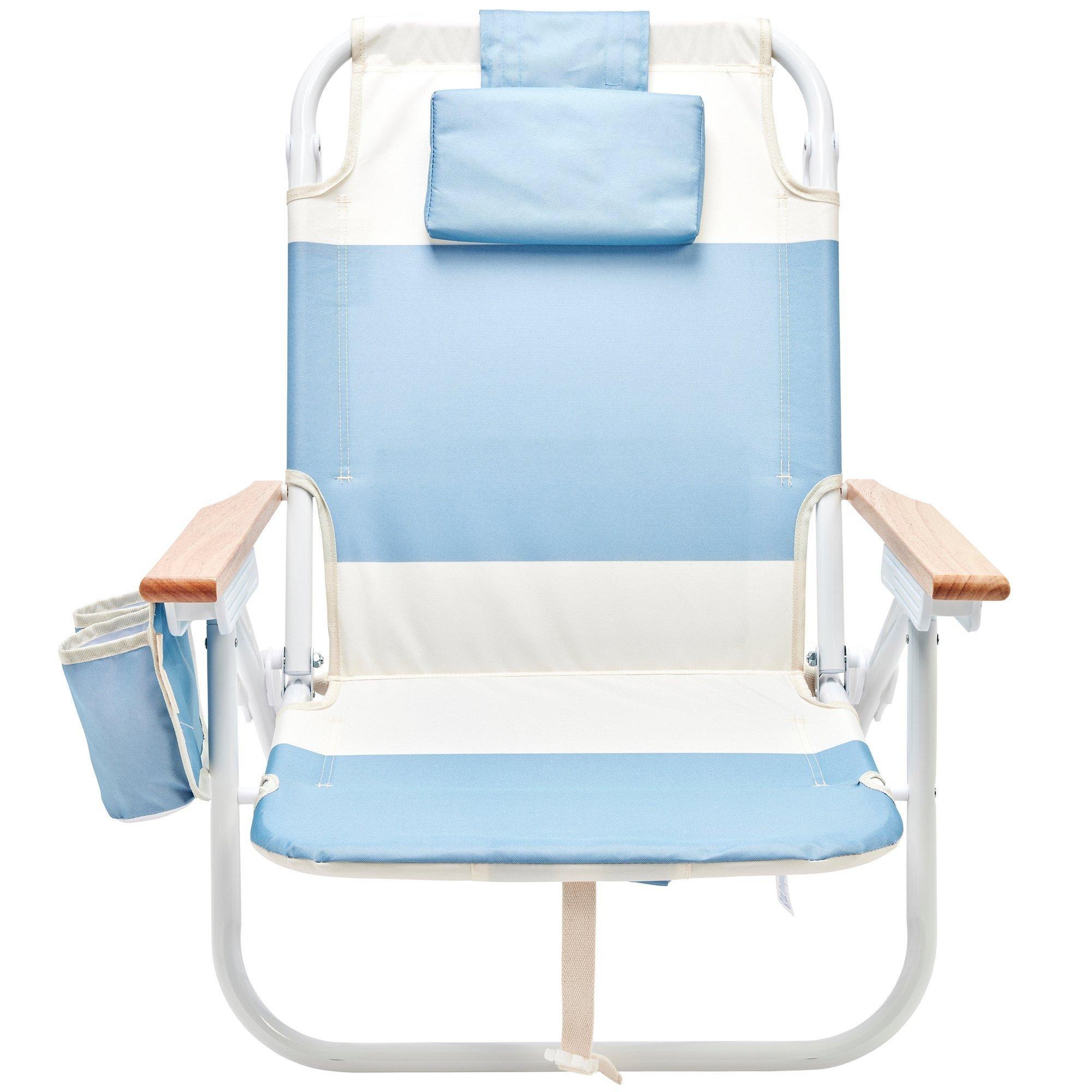 Deluxe Beach Chair: La Mer Med Blue Block image number 3